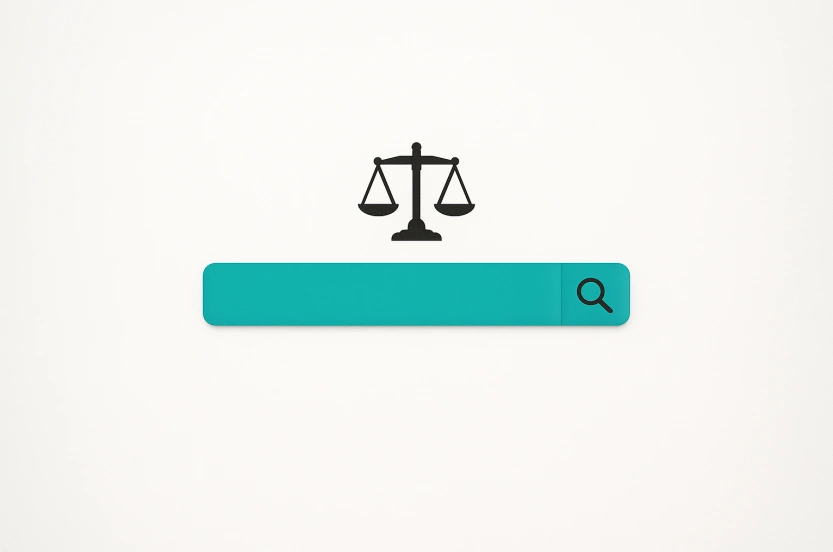 Legal directory navigation and search interface